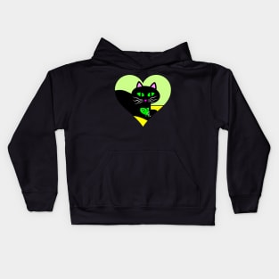 Black Cat Valentine Kids Hoodie